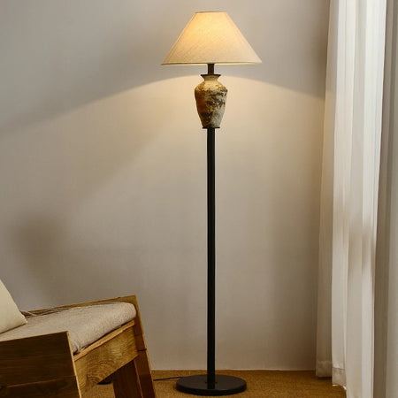 Vintage Floor Lamp Living Room Bedroom Luxurious Ceramic Bedside Lamp Vertical Lighting Lamp