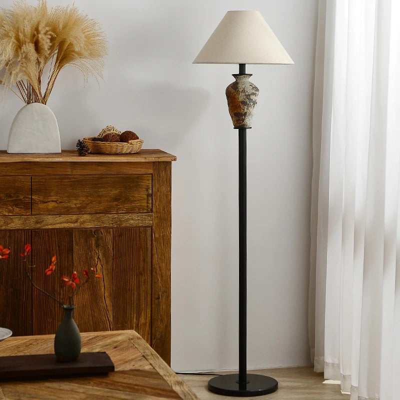 Vintage Floor Lamp Living Room Bedroom Luxurious Ceramic Bedside Lamp Vertical Lighting Lamp