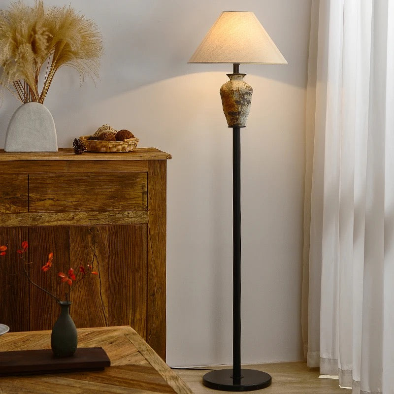 Vintage Floor Lamp Living Room Bedroom Luxurious Ceramic Bedside Lamp Vertical Lighting Lamp