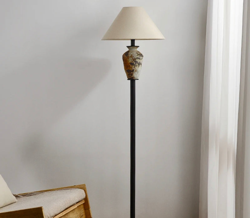 Vintage Floor Lamp Living Room Bedroom Luxurious Ceramic Bedside Lamp Vertical Lighting Lamp