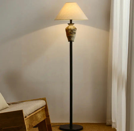 Vintage Floor Lamp Living Room Bedroom Luxurious Ceramic Bedside Lamp Vertical Lighting Lamp