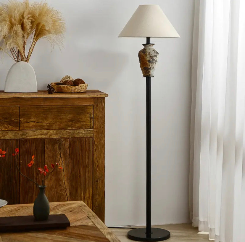 Vintage Floor Lamp Living Room Bedroom Luxurious Ceramic Bedside Lamp Vertical Lighting Lamp