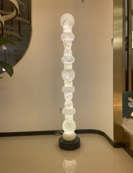 Modern Lamp Alabaster Spanish Marble Floor Lamp Living Room, Bedroom Hall Way Spanish Stand Lamps