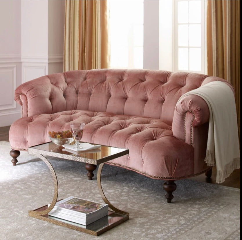 Sofa Living Room European Style Fabric Chesterfield Sofas