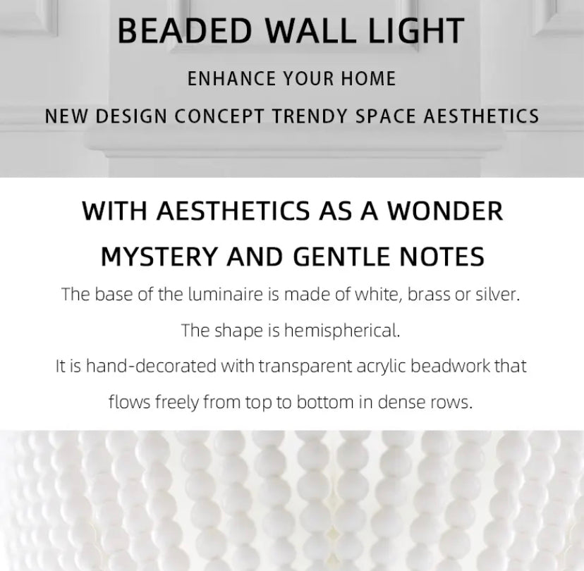 American Design Wall Lamp Bedside, Hallway, Living Room LED Wall Lamps Ceramic Crystal Sconces