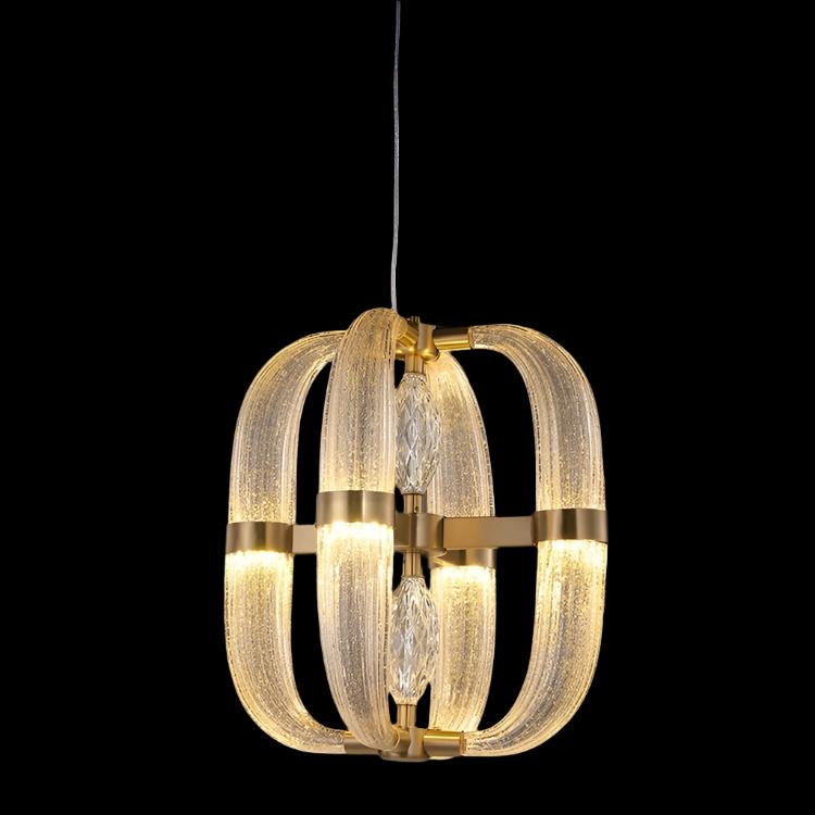 Modern Pendant Light Living Room Dining Table Hall Glass Metal Light Bedroom Led Chandelier