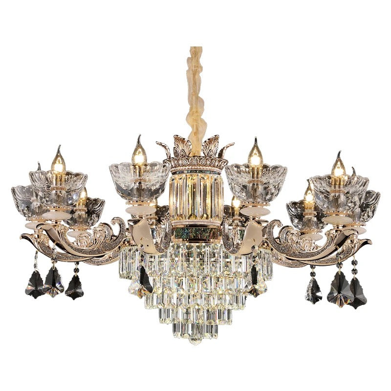 French Crystal Chandelier Living Room Villa European Luxury Entrance Staircase Chandeliers