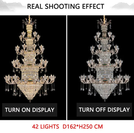 French Crystal Chandelier Living Room Villa European Luxury Entrance Staircase Chandeliers