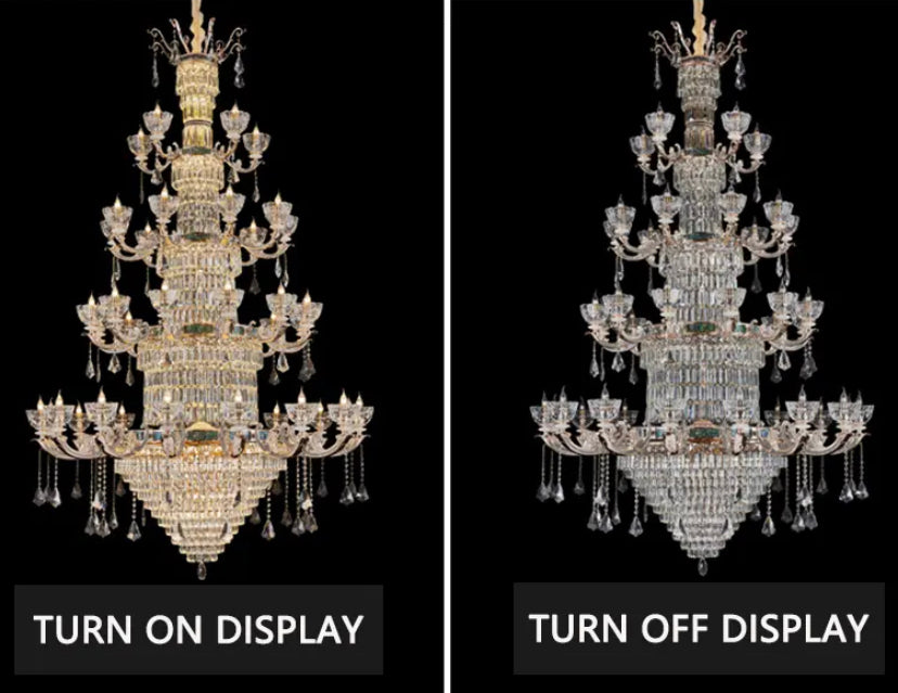 French Crystal Chandelier Living Room Villa European Luxury Entrance Staircase Chandeliers