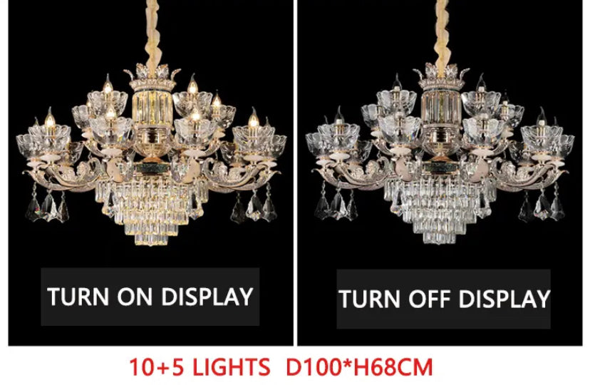 French Crystal Chandelier Living Room Villa European Luxury Entrance Staircase Chandeliers