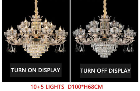 French Crystal Chandelier Living Room Villa European Luxury Entrance Staircase Chandeliers