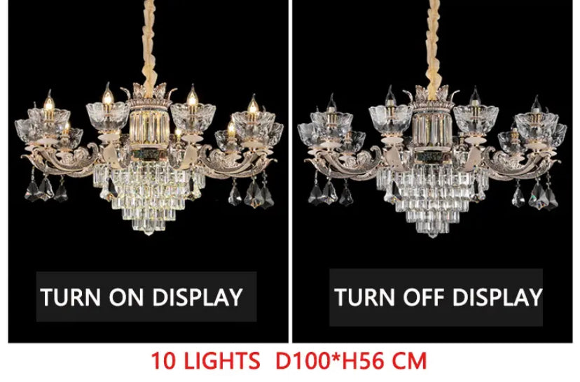 French Crystal Chandelier Living Room Villa European Luxury Entrance Staircase Chandeliers