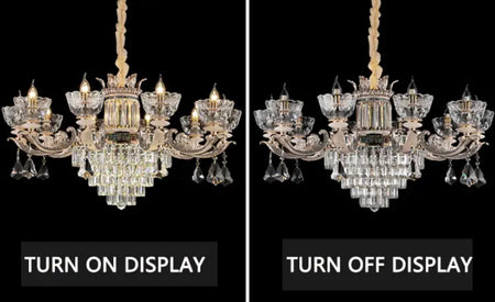 French Crystal Chandelier Living Room Villa European Luxury Entrance Staircase Chandeliers