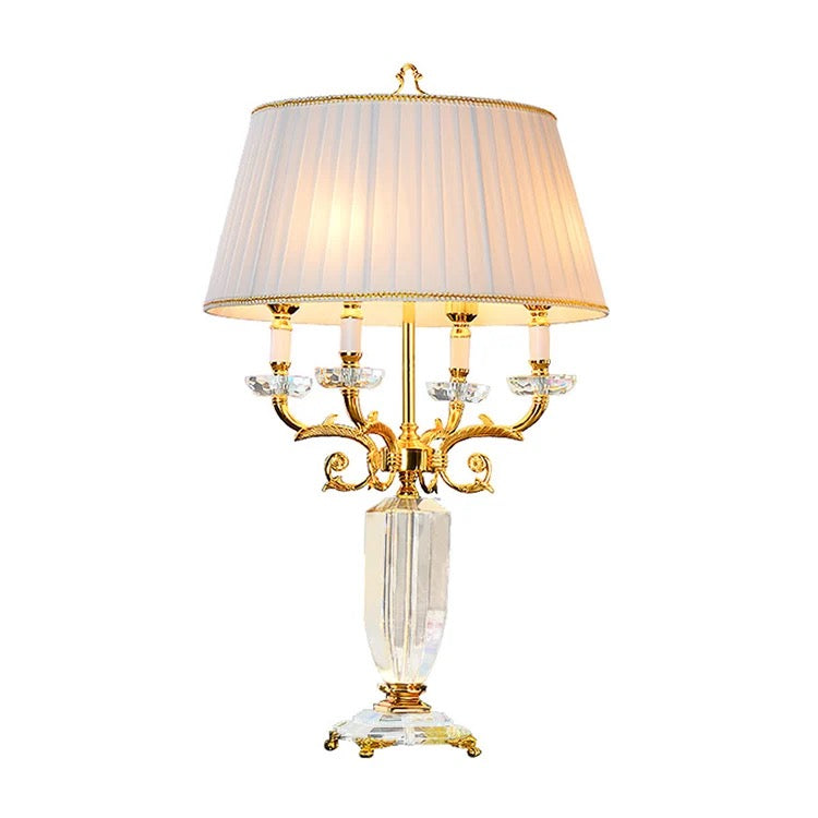 Modern Led Desk Lamp Bedroom Bedside Night Light Home Candelabra Crystal Luxury Table Lamp