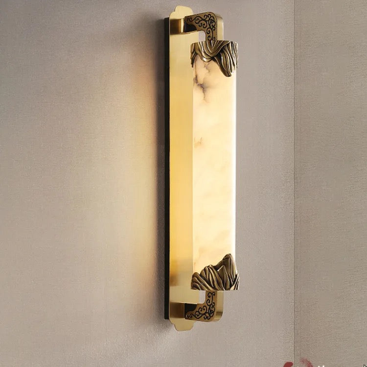 Modern Sconces Marble Copper Wall Lamp Living Room Bedside Wall Lamp Staircase Marble Wall Lamp