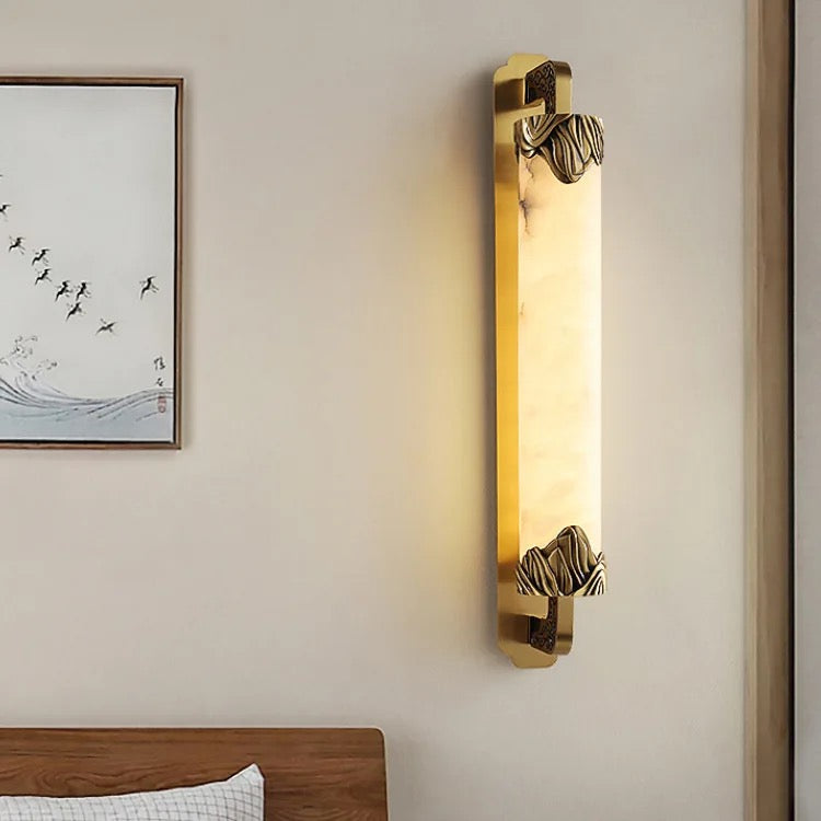 Modern Sconces Marble Copper Wall Lamp Living Room Bedside Wall Lamp Staircase Marble Wall Lamp