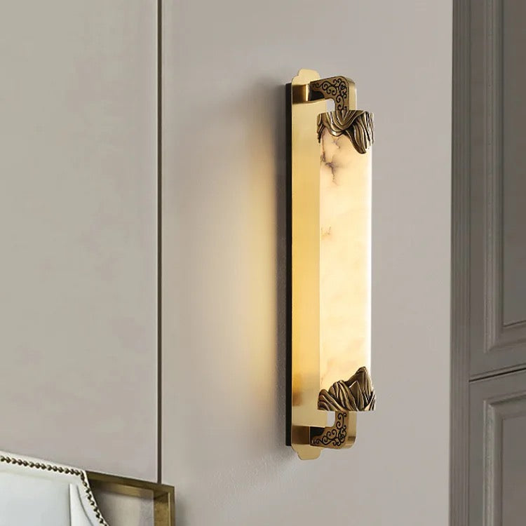 Modern Sconces Marble Copper Wall Lamp Living Room Bedside Wall Lamp Staircase Marble Wall Lamp