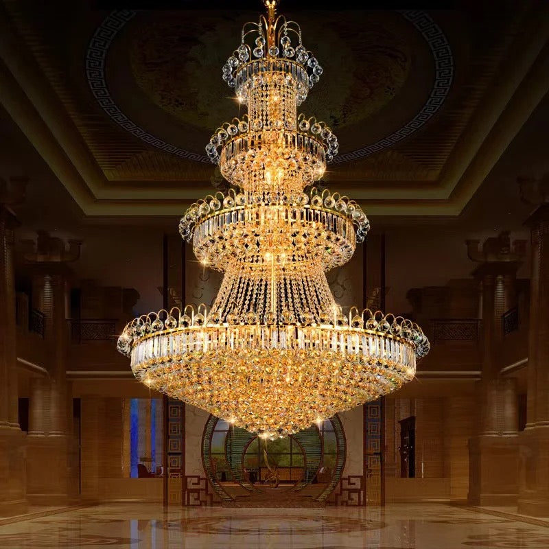 Luxury Chandelier Home, Hotel Traditional Giant Chandelier Lobby Hall Crystal Chandeliers