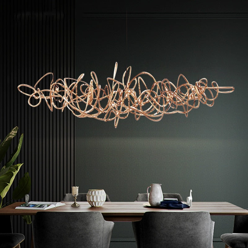 Chandelier Luxury LED Nordic Iron Art Tree Chandelier