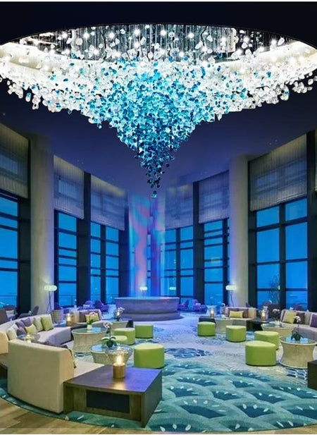 Chandelier Living Room Lobby Creative Crystal Lights Stone Fixture Color Cristal Lustre Chandeliers