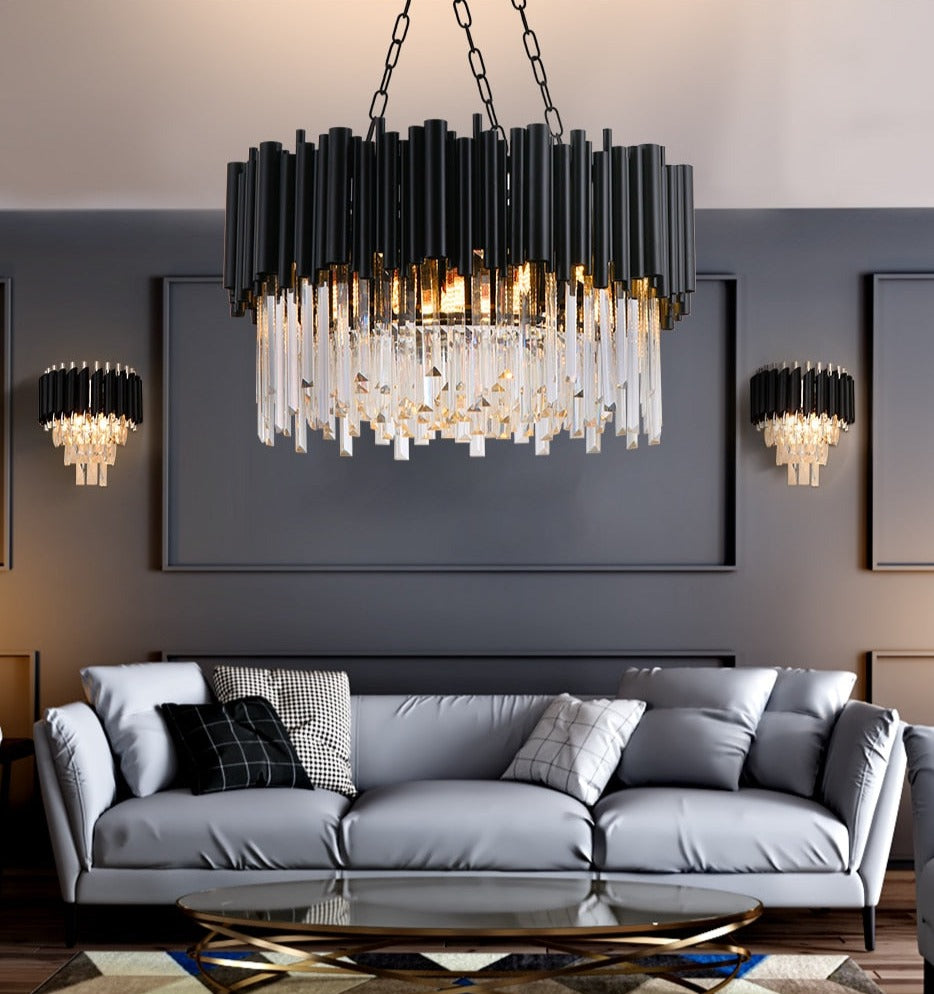 Pendant Light Luxury Round Crystal Light Led Cristal Light Fixtures Leuchter