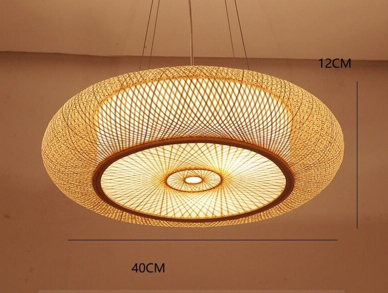 Pendant Light Bamboo Hanging Cover Wood Pendant Lights