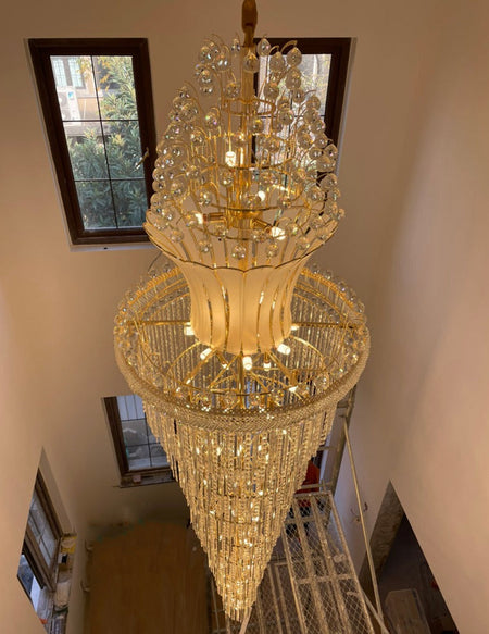 Chandelier Gold Imperial Crystal Hanging Pendant Lamp European Lighting Chandeliers