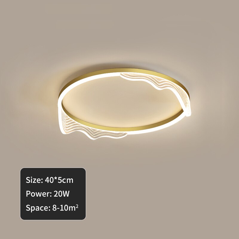 Ceiling Lights Led Golden Lustre Simplicity Acrylic Ceiling Lights