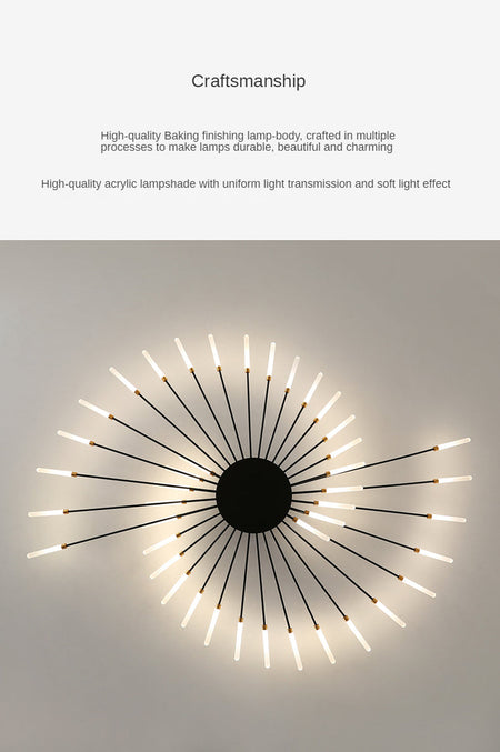 Ceiling Light Nordic Led Gold Fireworks Modern Lighting Fixture Ceiling Lights