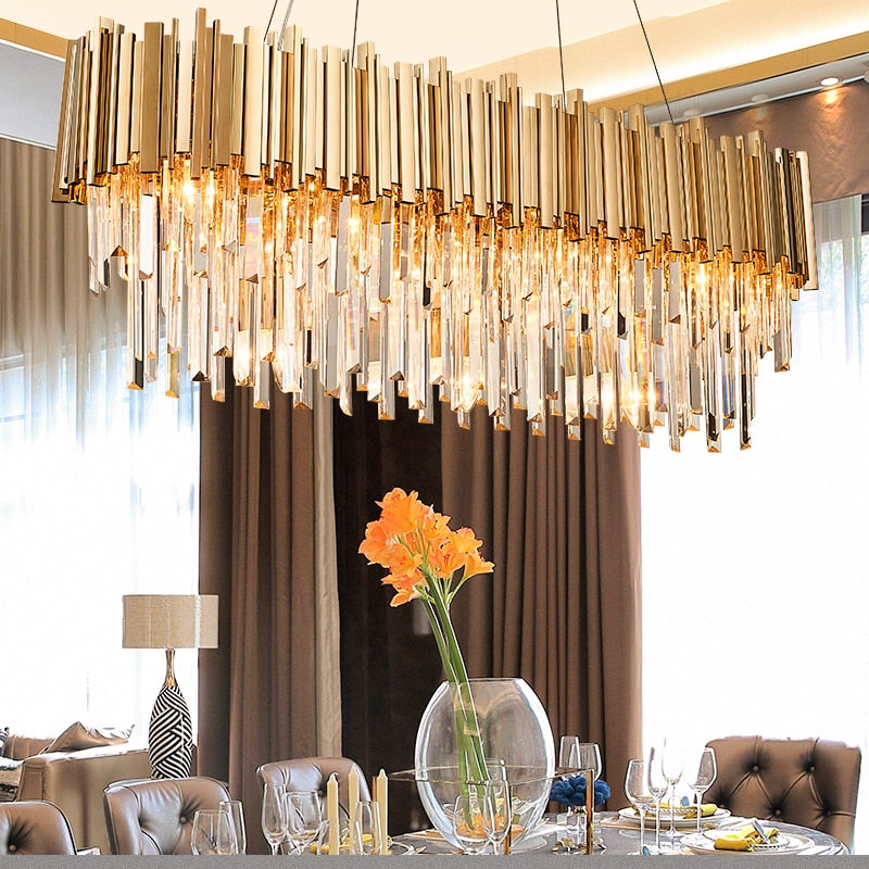 Chandelier Dining Living Room Gold Metal Pendant Hanging Lights Chandeliers 