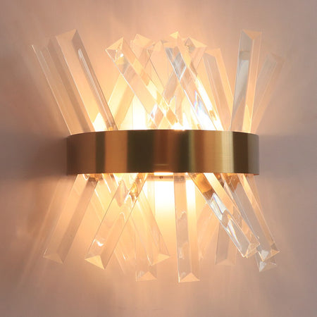 Wall Lamps Modern Gold LED Crystal Wall Sconce Lights