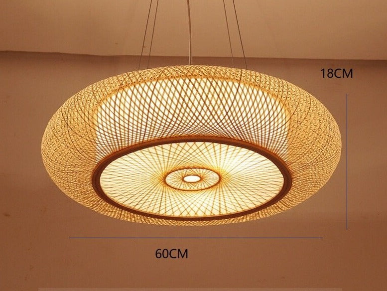 Pendant Light Bamboo Hanging Cover Wood Pendant Lights