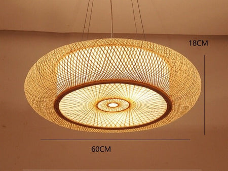 Pendant Light Bamboo Hanging Cover Wood Pendant Lights