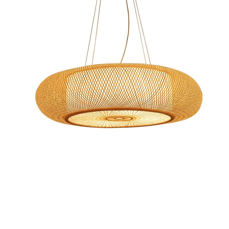 Pendant Light Bamboo Hanging Cover Wood Pendant Lights