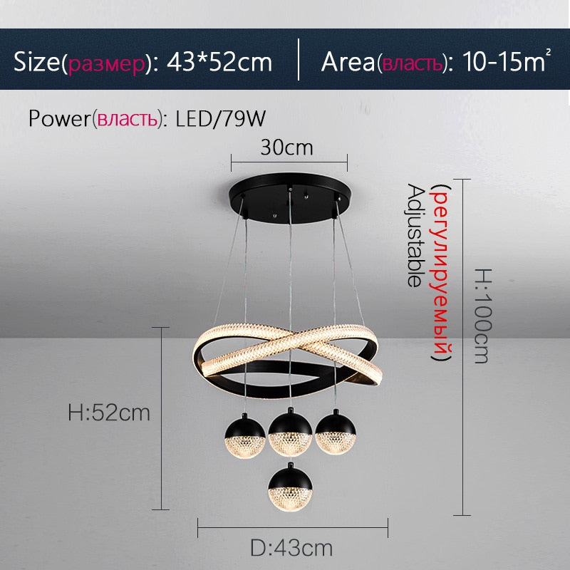 Chandelier Minimalist Art Three Head Nordic Dining Room Lamp Chandeliers