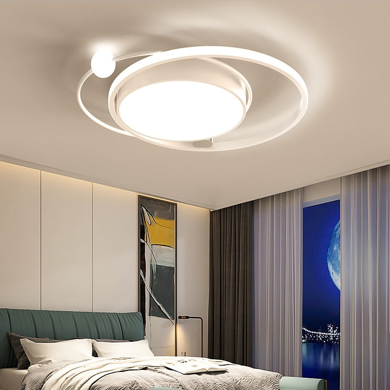 Ceiling Light Gold Modern Planet Led Nordic Round Lighting Fixture Ceiling Lights