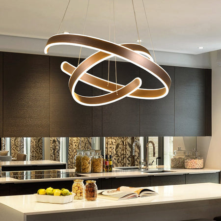 Pendant Light Geometry Circle Rings Acrylic Aluminum Body LED Lighting Pendant Lights