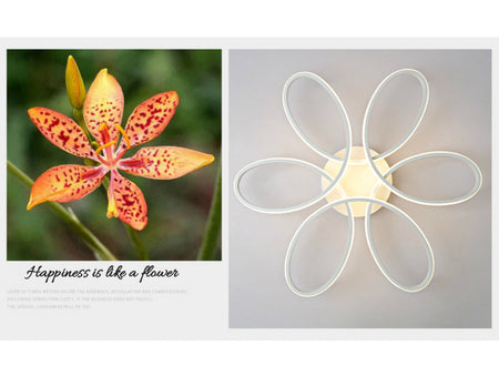 Ceiling Light Flower Creative Ring Lighting Ultra-Thin Iron Acrylic Nordic LED Ceiling Lights