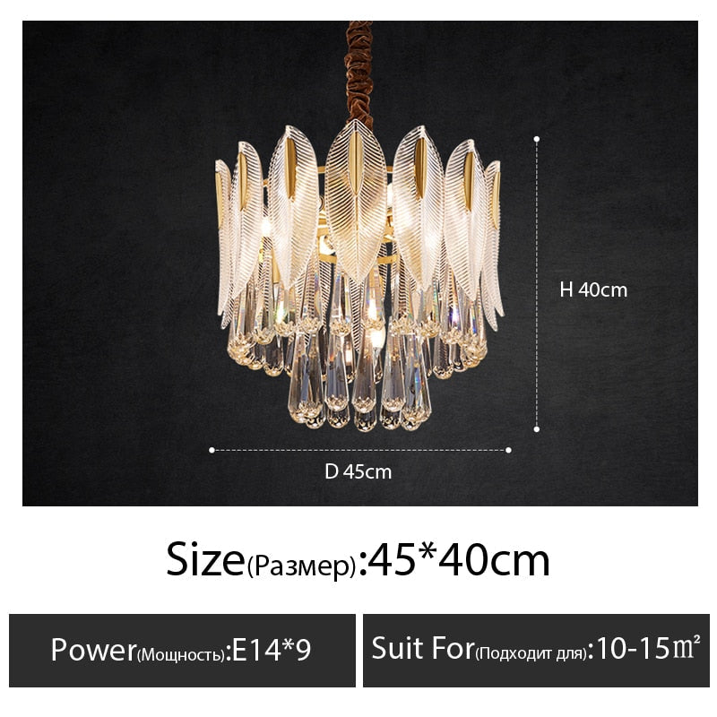 Chandelier Postmodern Crystal Light Living Dining Bedroom Round Chandeliers