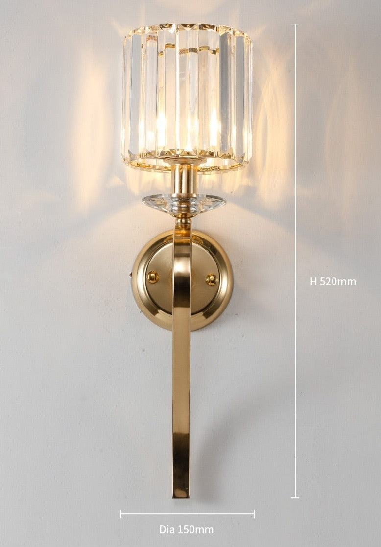 Wall Lamp Luxury Copper Indoor Wall Light Nordic Glas Sconce Aisle Lamp