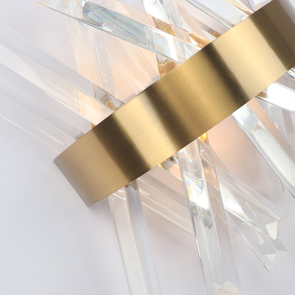 Wall Lamps Modern Gold LED Crystal Wall Sconce Lights