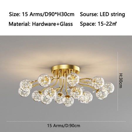 Chandelier Nordic Glass Ball G9 Led Ceiling Lights Crystal Ceiling Lamps Chandeliers