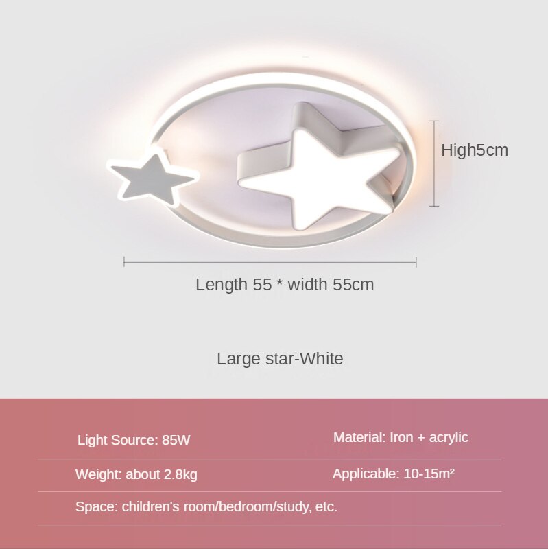 Children's Room Lighting LED Star Modern Nordic Ceiling Lights