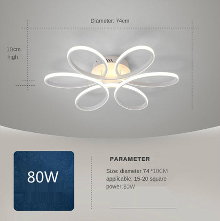 Ceiling Light Flower Creative Ring Lighting Ultra-Thin Iron Acrylic Nordic LED Ceiling Lights