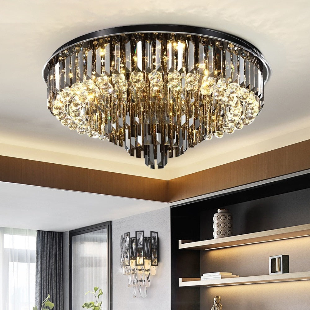 Chandelier Crystal Exalted Lighting Round Light Living Room Bedroom Indoor Home Hanging Chandelier