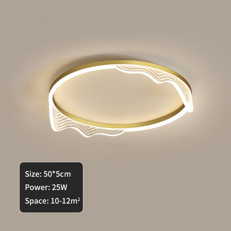 Ceiling Lights Led Golden Lustre Simplicity Acrylic Ceiling Lights