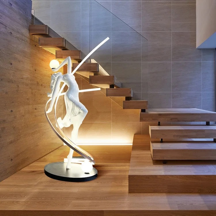 Floor Lamp Postmodern Sculpture Design Human Body Art Floor Lamps