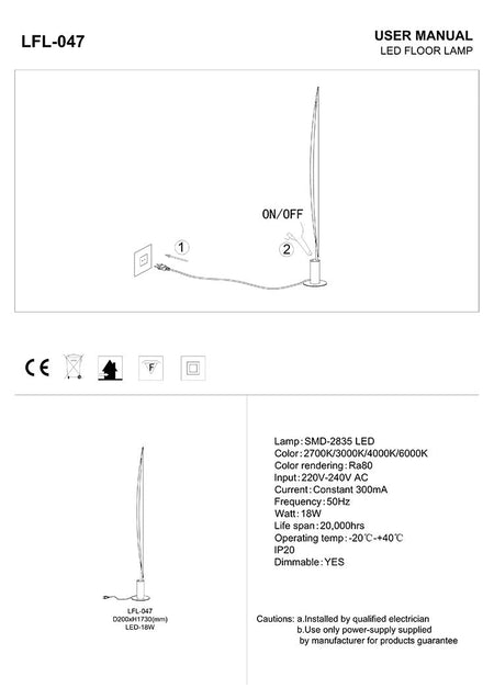 Floor Lamp Leaf Design Style LED Table Lamp Decorative Floor Light