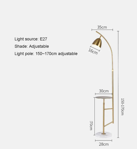 Floor Lamp Modern Design Marble Tabletop Standing Floor Lamps