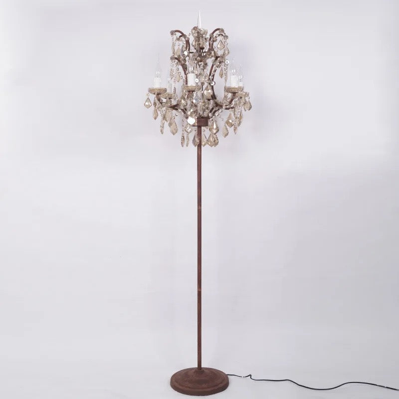 Floor Lamp Luxury Design Crystal Rich Brown Lighting Modern Floor Lamps